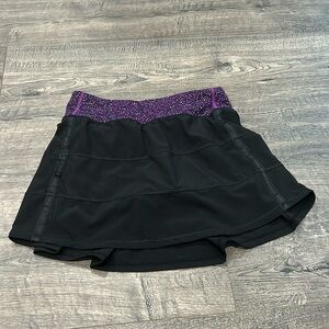 Black and Purple LuLuLemon Athletic Skirt|Skort Size 6